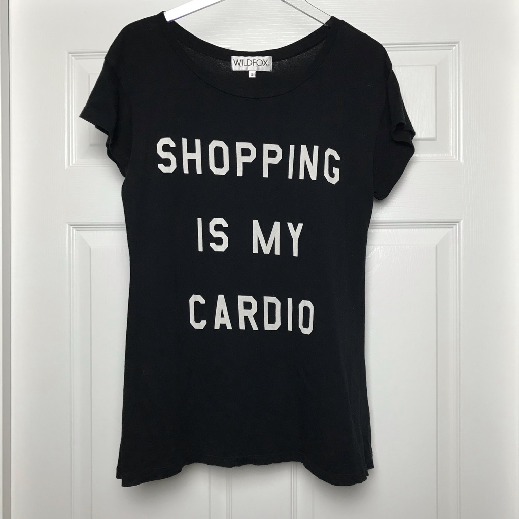 Wildfox  Shopping Is My Cardio Graphic Tee